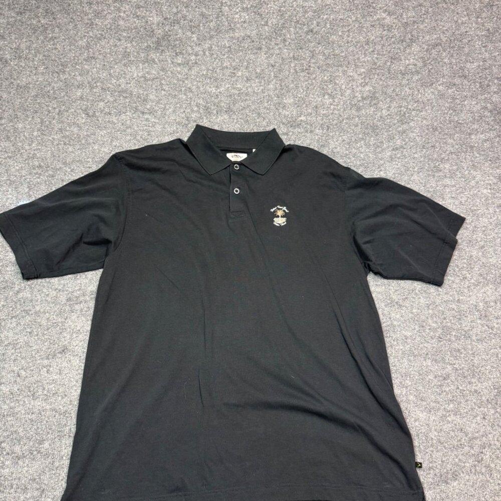 Callaway Golf Mens XL Black Polo Shirt With Robert Trent Jones Hilton Head Embro